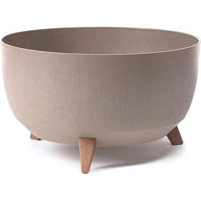 LAMELA Květináč ROMA ECO COFFEE 47cm mísa na nožkách latte