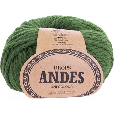 Příze Drops Andes uni colour 7820 - zelená