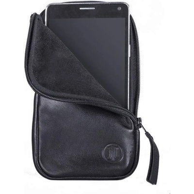 JT BERLIN SoftCase Leather L - кожен калъф (естествена кожа) заiPhone XS Max, iPhone 8/7/6 Plus, Samsung Galaxy S9 Plus, Note 9, LG G7, Sony Xperia Z5 и други (черен)