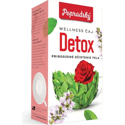 Popradský Wellness čaj detox prirodzené očistenie tela 18 x