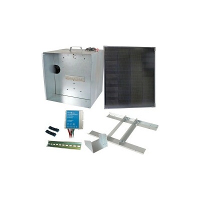 Základná sada na solárny ohradník s prenosnou schránkou, regulátor 10 A, panel 40 W, konzola