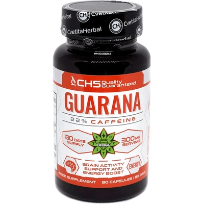 Cvetita Herbal Guarana, 300 mg, 80 капсули, Cvetita Herbal