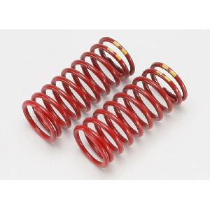 Traxxas Spring, shock (red) (long) (GTR) (4.9 rate double yellow str, TRX5648 (TRX5648)