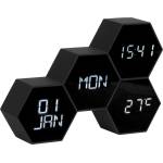 Karlsson Будилник Six In The Mix покрит с гума черен (KA5805BK) Будилник