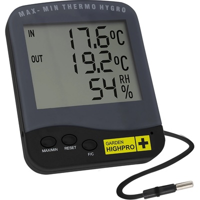 GARDEN HIGHPRO Digitální Thermo-Hygro metr PREMIUM se sondou