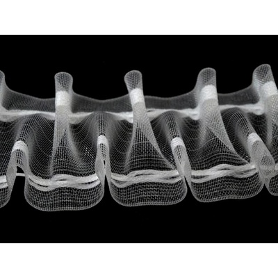 Prima-obchod Záclonovka šíře 50 mm žabkové řasení, barva transparent