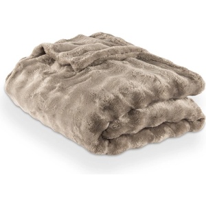 Tiseco Home Studio Кафяво-сиво одеяло от микроплюш 150x200 cm Wave - Tiseco Home Studio (3683TAUPE)