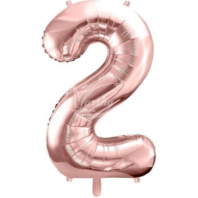 Fóliové číslo 2 rose gold 86 cm