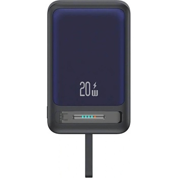 USAMS Преносима външна батерия с USB-C порт и безжично зареждане с MagSafe - Usams XM Series CD219 Wireless Charging Power Bank 10000 mAh 22.5W (черен) (USA1296)