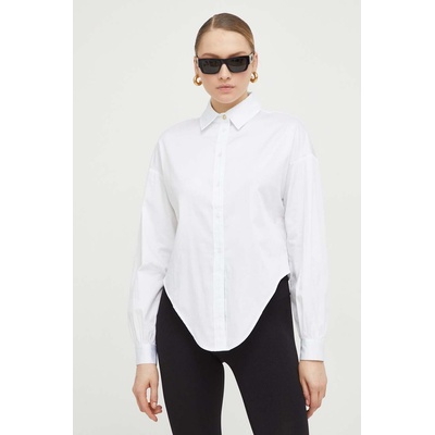 GUESS Риза Guess DEA дамска в бяло със свободна кройка с класическа яка W4RH59 WE2Q0 (W4RH59.WE2Q0)