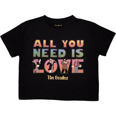 The Beatles Yellow Submarine AYNIL Stacked Black S Дамски Риза (YSCT35LB01)