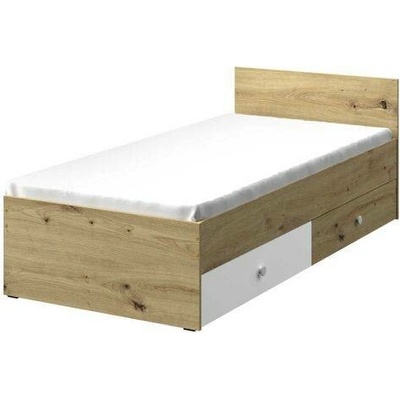 Domel Nero 14 se zásuvkami dub artisan bílá mat