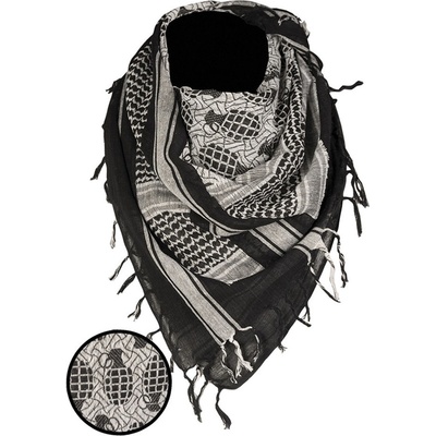Shemagh šatka ARAB ČIERNO BIELA GRANÁT