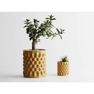 Кашпа Dent 2 Малка, 111x111xH126mm - Златна