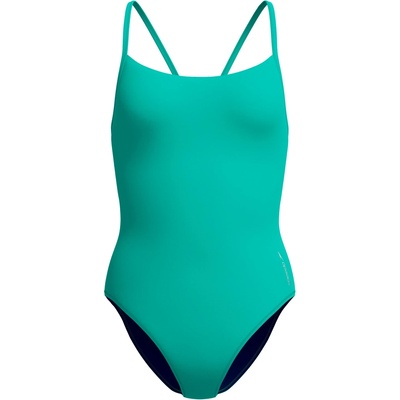 Speedo Дамски бански костюм Speedo Women's Solid Racerback 1 Piece Swimsuit - Peacock Teal / Peacoat - размер XL (150-4568-0516)