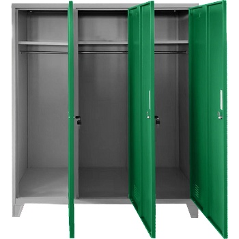 Carmen Метален шкаф Carmen CR-1604-3 JZ - сив / тъмнозелен (3580175_91)