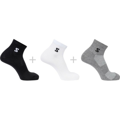 Salomon Everyday Lite Quarter 3-Pack 39-41 čierna sivá