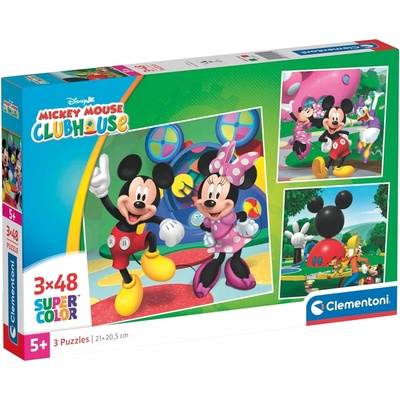 Clementoni Детски пъзел Clementoni от 3 x 48 части - Клубът на Мики Маус (25005)