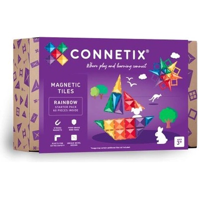CONNETIX CONNETIX® Rainbow Starter Pack магнитен строителен комплект 60 бр