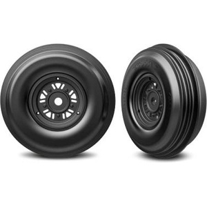 Traxxas колело 3.2/4.9", диск Sand Car черен, гума ribbed (предни) (чифт)
