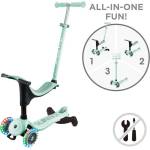 Globber Тротинетка 4 в 1 globber go up sporty lights 360° - ментова (456-706) - presi Тротинетка, скутер
