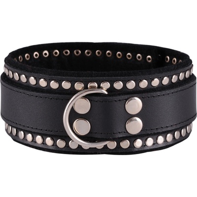Dominate Me Leather Collar D36 Deluxe Black-Black