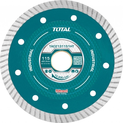 TOTAL TAC2131151HT Kotouč diamanový řezný, ultra tenký, mokré řezání, industrial, 115x22,2mm