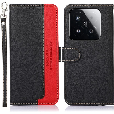 Xiaomi KHAZNEH Кожен флип калъф за Xiaomi 15T -RFID защита, Държач за Карти и Стойка, вкл. Протектор, 4 Цвята