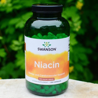 Swanson Niacin 500 mg 250 kapsúl
