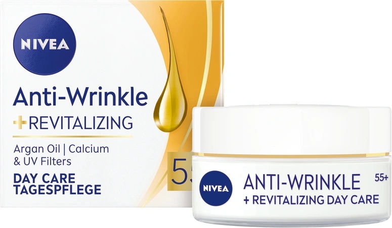 Nivea AntiWrinkle+ Възстановяващ дневен крем против бръчки 55+ Дневен крем дамски 50ml