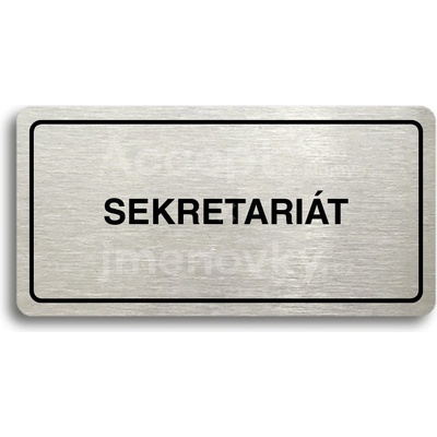 ACCEPT Piktogram SEKRETARIÁT - stříbrná tabulka - černý tisk