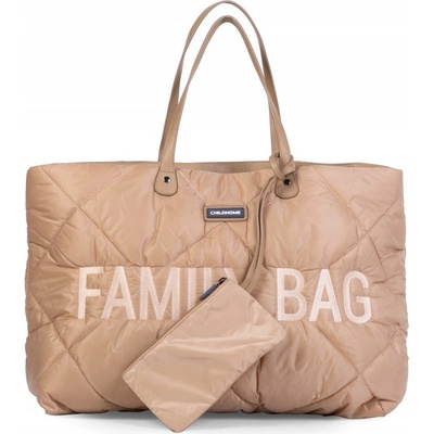 Childhome Cestovní taška Family Bag Puffered Beige 55x40x18 cm