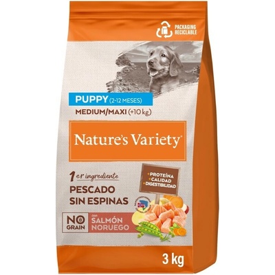 Nature's Variety No Grain Puppy Medium s lososom 3 kg