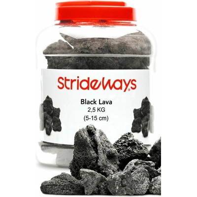 Strideways Černý lávový kámen 5-15 cm 2,5 kg