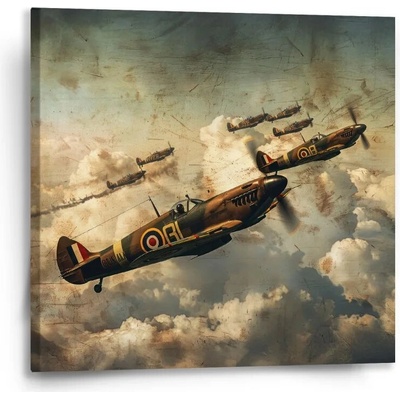 Sablio Obraz Stíhačky Spitfire v leteckej bitke - 50x50 cm