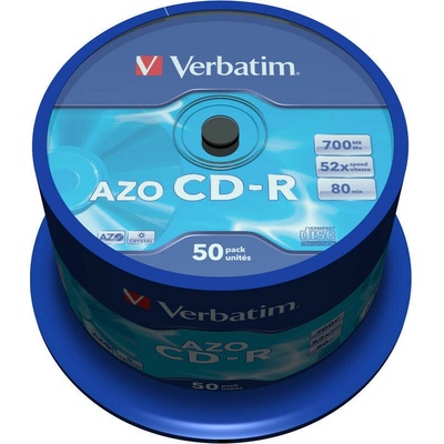 Verbatim CD-R 700MB 52x, AZO, cakebox, 50ks (43343)