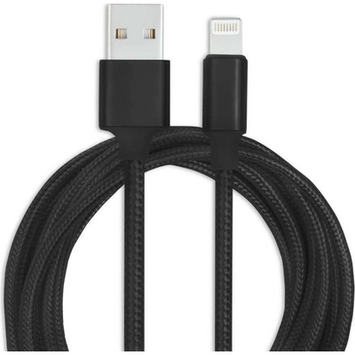 Datový kabel USB A na Lightning, barva černá - 3 metry