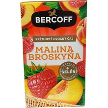 Bercoff Malina broskyňa prémiový ovocný čaj 16 x 2 g