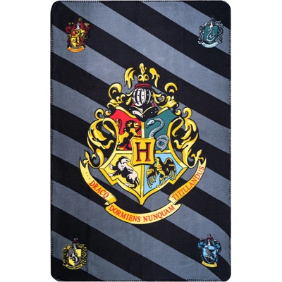 JERRY FABRICS Fleece deka Harry Potter sivé pruhy