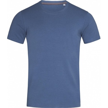 Stedman Vypasované pánské tričko Clive s úzkými lemy elastan 5 % 170 g/m modrý denim