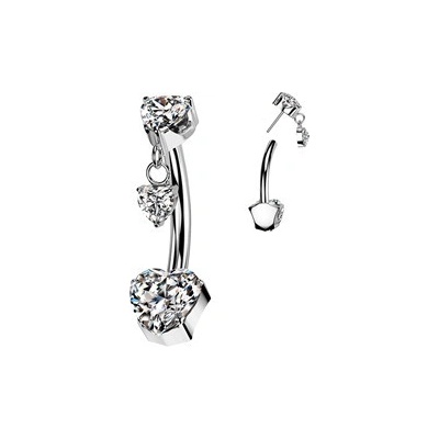 Šperky4U Push In piercingu do pupíku titan TIT1416