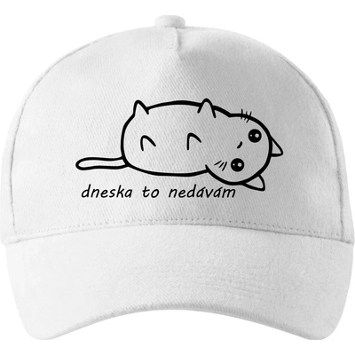 Dnes to nedávam so zahnutým šiltom a látkovou sponou Biela