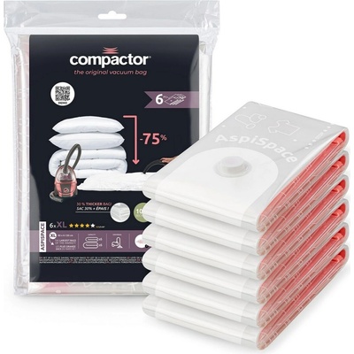 Compactor Bag Aspispace 6× XL 140 litrov 80 x 130 cm
