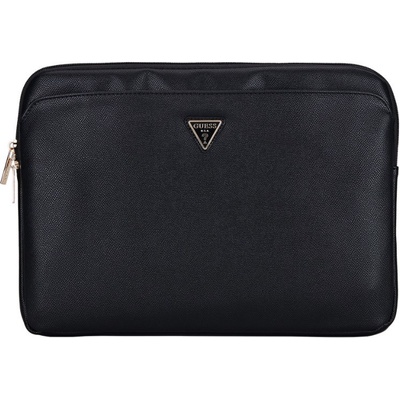 Guess PU Grained Triangle Logo Computer Bag 14" Black GUCS14ZPGTSPSK