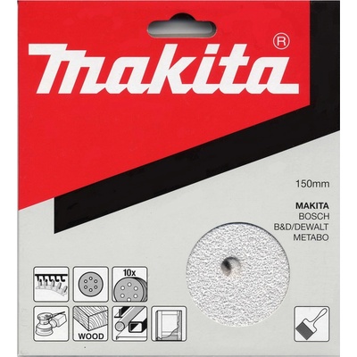 Makita Brusný papír na suchý zip 150mm K40 10ks P-37655