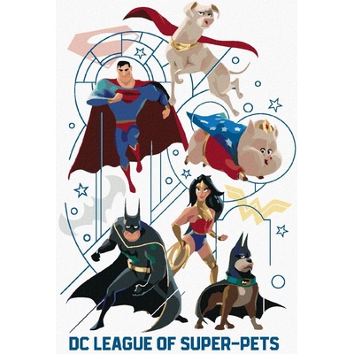 Zuty Superman batman wonder woman dc liga supermazlíčků 40 x 50 cm vypnuté plátno na rám 8596530237211