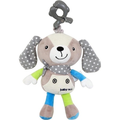 Baby Mix plyšová závesná hračka so zvukom Mouse