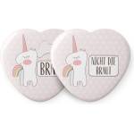 Spielehelden Odznaky Herz Einhorn na holčičí rozlučku se svobodou 12 odznaků 5, 6 cm extra velký dárek pro rozlučku se svobodou (AMZBUTA317) (AMZBUTA317)