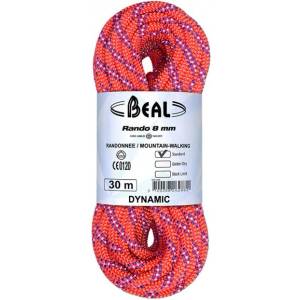 Beal двойно въже за ледников туризъм и ски Rando 8 mm 20 m, оранжево (TO.BC08R.20.O)