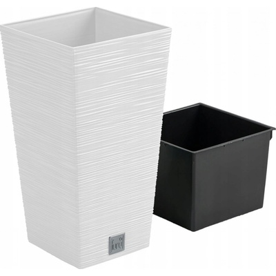 Prosperplast Květináč 20 x 20 x 38 cm plast bílý